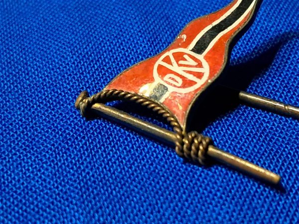 german-world-wr-two-canoe-membership-pin-flag-on-staff-d-v-k-stickpin