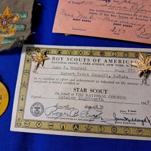 world-war-two-navy-veterans-eagle-scout-grouping-medals-papers-ribbons-awards-boxes-badges-and-lots-of-extras-1947-awarded-over-18-years-old-at-time-of-gaining