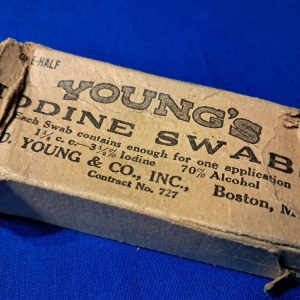 world-war-one-medical-enlisted-belt-iodine-6-swabs-half-dozen-in-tattered-youngs-brand-box