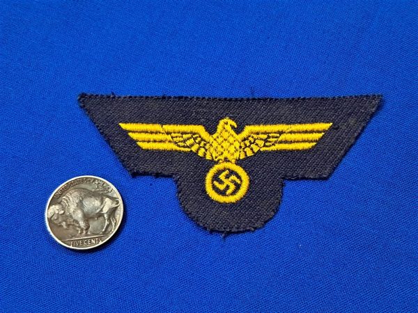 german-world-war-two-wool-navy-overseas-cap-eagle-yellow-on-naval-blue-mint