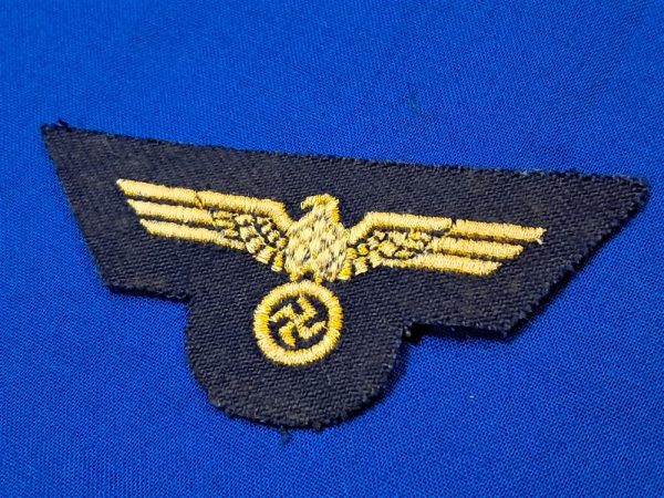 german-world-war-two-wool-navy-overseas-cap-eagle-yellow-on-naval-blue-mint