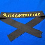 german-world-war-two-kriegsmarine-navy-naval-cap-tally-gold-and-black-silk-type-material-bright-colors-no-damage