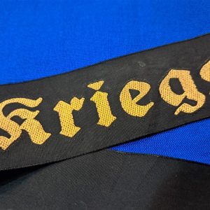 german-world-war-two-kriegsmarine-navy-naval-cap-tally-gold-and-black-silk-type-material-bright-colors-no-damage