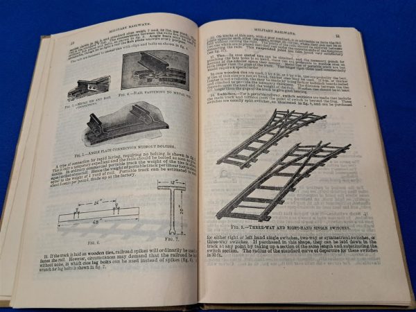 world-war-one-military-railroads-manual-engineers-professional-papers-decriptions-of-trains-cars-tracks-1917-dated