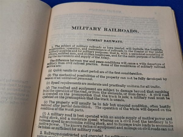 world-war-one-military-railroads-manual-engineers-professional-papers-decriptions-of-trains-cars-tracks-1917-dated