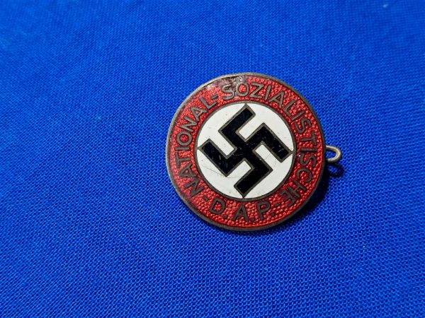 world-war-two-german-n-s-d-a-p-party-badge-pin-early-M-o-s-maker-marked-original-pin