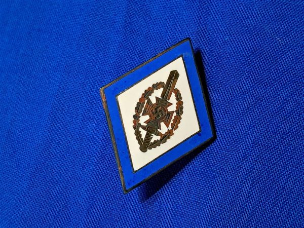 german-world-war-two-n-s-k-o-v-honor-badge-ort-level-gold-excellent-condition-good-enamel