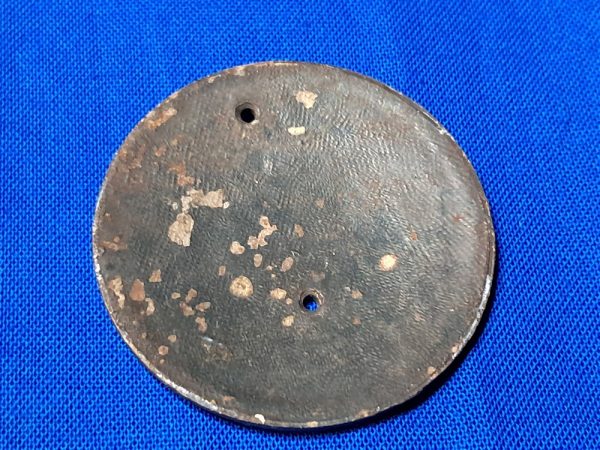 german-world-war-two-s-a-kepi-insignia-of-unknown-use-with-early-eagle-and-red-enamel-disk-in-maybe-gau-color-cap-hat