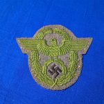 german-world-war-two-gendarmerie-police-sleeve-patch-for-uniform-embroidered-green-eagle-on-police-blue-wool