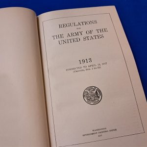 world-war-one-army-official-regulations-1917-dated-with-loose-changes-in-back-excellent-condition-hard-cover