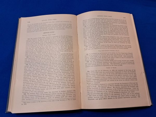 world-war-one-army-official-regulations-1917-dated-with-loose-changes-in-back-excellent-condition-hard-cover