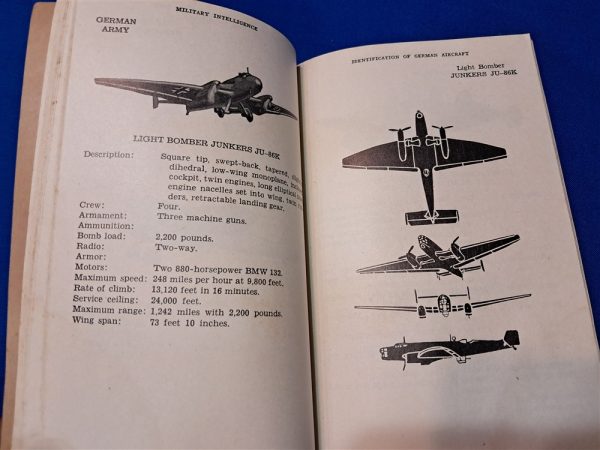 world-war-two-manual-field-for-identification-of-german-planes-1942-dated-early