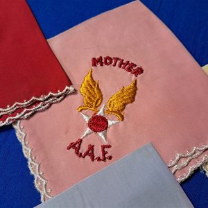 world-war-two-set-of-4-hand-ker-chiefs-from-the-army-air-corps-mother-embroidered-sweetheart-different-colors