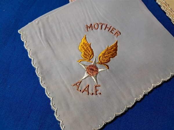 world-war-two-set-of-4-hand-ker-chiefs-from-the-army-air-corps-mother-embroidered-sweetheart-different-colors