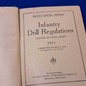 world-war-one-infantry-drill-regs-regulations-1911-updated-to-may-1918-published-by-banta-with-questions-section