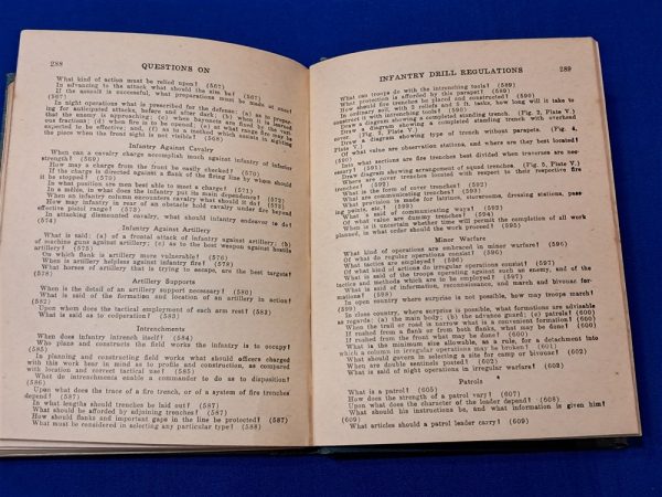 world-war-one-infantry-drill-regs-regulations-1911-updated-to-may-1918-published-by-banta-with-questions-section