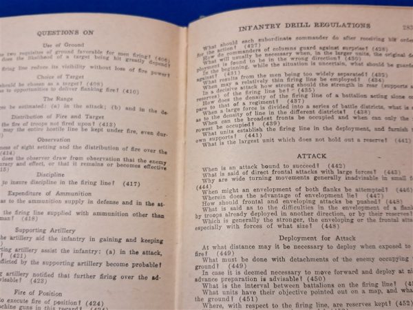 world-war-one-infantry-drill-regs-regulations-1911-updated-to-may-1918-published-by-banta-with-questions-section