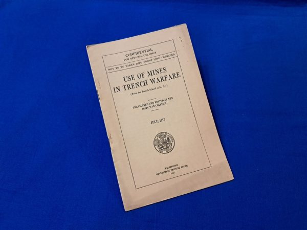 world-war-one-manual-on-tunneling-mines-trench-war-fare-1917-dated-12-pages-secret-scarce