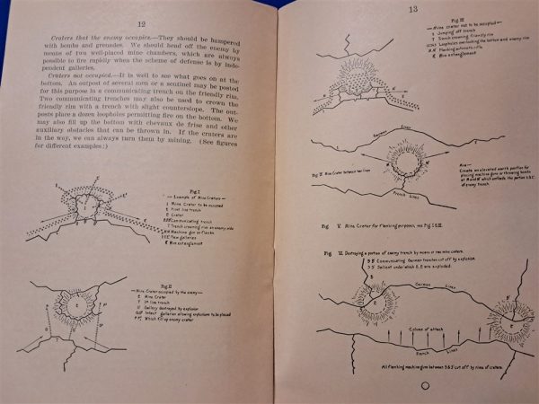 world-war-one-manual-on-tunneling-mines-trench-war-fare-1917-dated-12-pages-secret-scarce