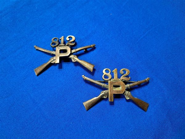 world-war-one-812th-pioneer-contruction-officers-collar-insignia-set-african-american-unit-missing-one-pin