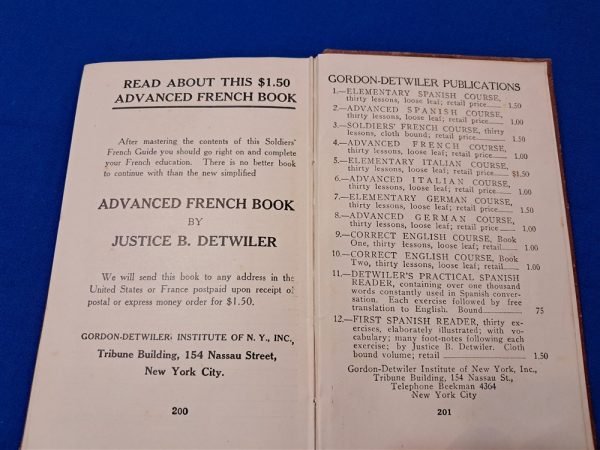 world-war-one-soldier-french-dictionary-translation-208-pages-hard-cover-pocket-size-lessons-expeditionary-forces