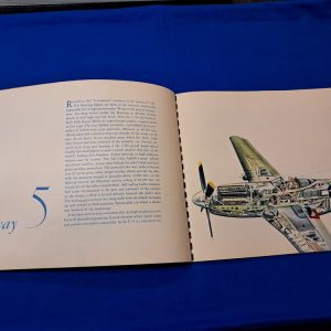 world-war-two-book-called-super-fighter-the-mustang-with-diagrams-photos-drawings-and-sensitive-information-published-early-1945-color-soft-cover-ring-bound