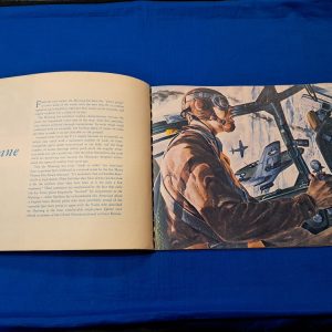 world-war-two-book-called-super-fighter-the-mustang-with-diagrams-photos-drawings-and-sensitive-information-published-early-1945-color-soft-cover-ring-bound