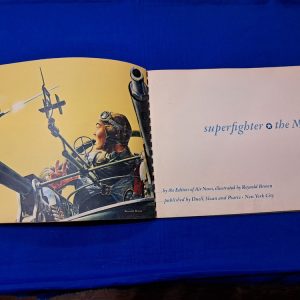 world-war-two-book-called-super-fighter-the-mustang-with-diagrams-photos-drawings-and-sensitive-information-published-early-1945-color-soft-cover-ring-bound