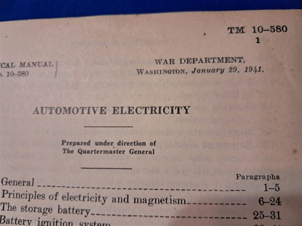 world-war-two-early-1941-dated-automotive-electrical-technical-manual-177-pages