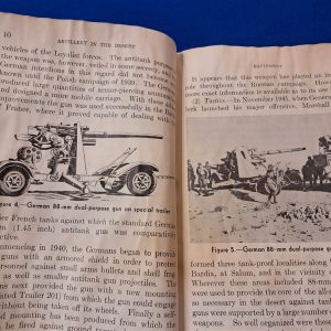 1942-dated-restricted-manual-artillery-in-the-desert-with-photos-of-german-british-italian-weapon-systems-scarce-book-well-used-condition