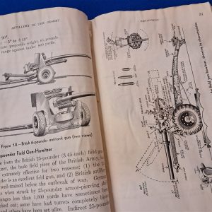 1942-dated-restricted-manual-artillery-in-the-desert-with-photos-of-german-british-italian-weapon-systems-scarce-book-well-used-condition