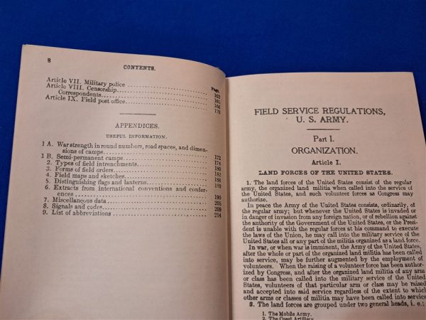 world-war-one-field-service-regulations-1914-and-revised-in-1917-with-234-plus-pages-hard-cover-excellent-conditon