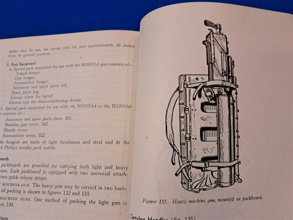 world-war-two-machine-gun-manual-1945-dated-for-the-browning-30-caliber-weapon-m1919-excellent-condition-299-pages-with-diagrams-and-photos