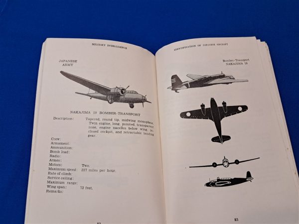 world-war-two-army-field-manual-for-the-identification-of-japanese-sircraft-1942-dated-175-pages-soft-cover-30-38