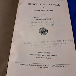 world-war-two-manual-fm-8-field-sanitation-for-medical-department-corps-condition-excellent-bugs-to-field-toilets