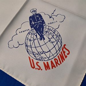 world-war-two-silken-handkerchief-united-states-marines-regular-size-screen-printed-sweetheart