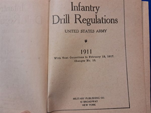 world-war-one-infantry-drill-regs-regulations-1911-corrected-to-1917-hard-cover-over-260-pages