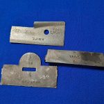 world-war-one-metal-plates-for-the-dog-tag-stamp-kits-with-brass-handle-nice-used-condition-missing-tab-on-one