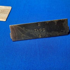 world-war-one-metal-plates-for-the-dog-tag-stamp-kits-with-brass-handle-nice-used-condition-missing-tab-on-one