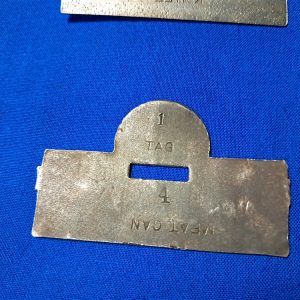 world-war-one-metal-plates-for-the-dog-tag-stamp-kits-with-brass-handle-nice-used-condition-missing-tab-on-one