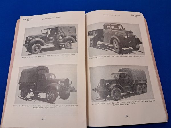 world-war-two-technical-manual-number-10-510-with-photos-of-early-pre-1941-vehicles-and-their-basic-parts