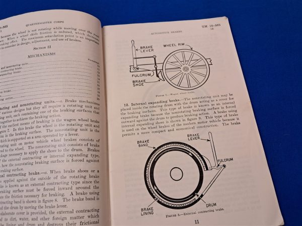 world-war-two-manual-automotive-brakes-51-pages-1941-dated-technical-aspects-of-the-whole-breaking-system-of-military-vehicles