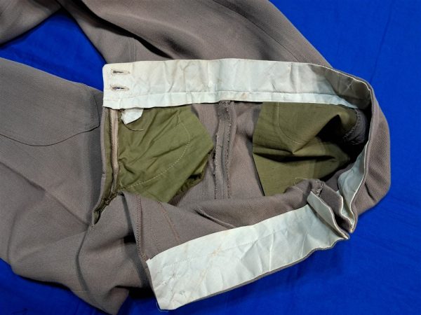 world-war-two-trouser-pinks-officer-small-size-26-27-Trousers pink officer small-condition-side-zipper-wonderful-condition