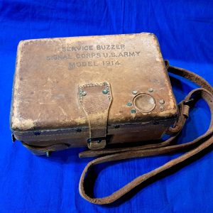 world-war-one-field-model-1914-buzzer-phone-light-weight-in-leather-case-complete-with-tools-and-head-sets-1918 dated